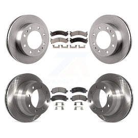Front Rear Disc Brake Rotors And Ceramic Pads Kit For Chevrolet Express 4500