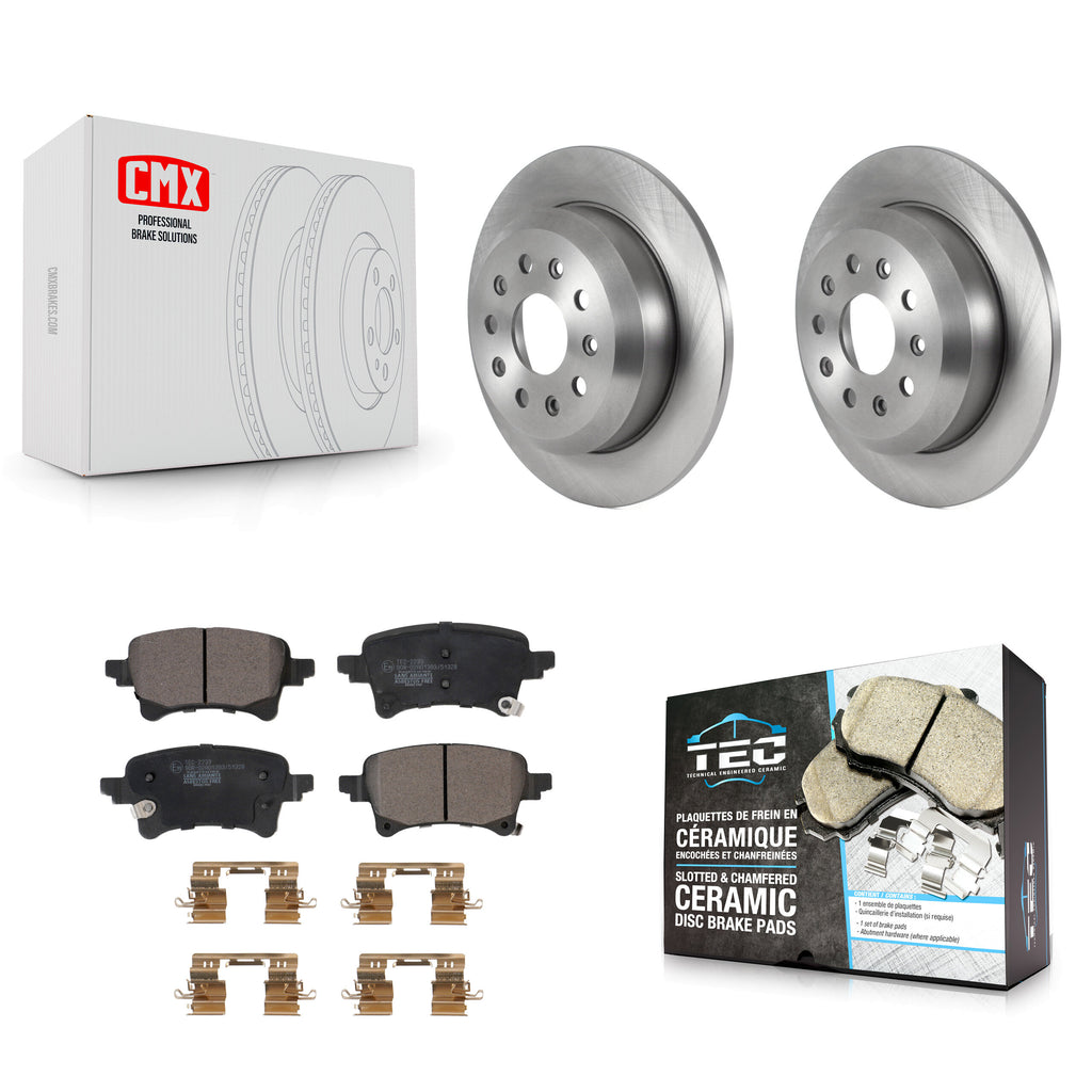 Rear Disc Brake Rotors And Ceramic Pads Kit For Jeep Wrangler