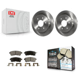 [Rear] 2017-2019 Nissan Armada With Solid Rotor Premium OE Brake Rotors & Ceramic Pads Kit For Max Braking