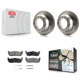 [Rear] 01-03 Ford F-150 RWD With 8 Lug Wheels Premium OE Brake Rotors & Ceramic Pads Kit For Max Braking