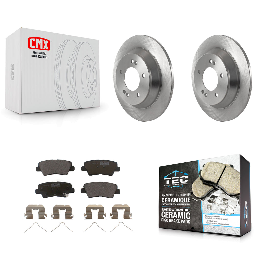 [Rear] 2020-2022 Kia Soul 1.6L Premium OE Brake Rotors & Ceramic Pads Kit For Max Braking