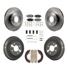 Load image into Gallery viewer, Front Rear Disc Brake Rotors Ceramic Pads And Drum Kit (7Pc) For Honda Civic