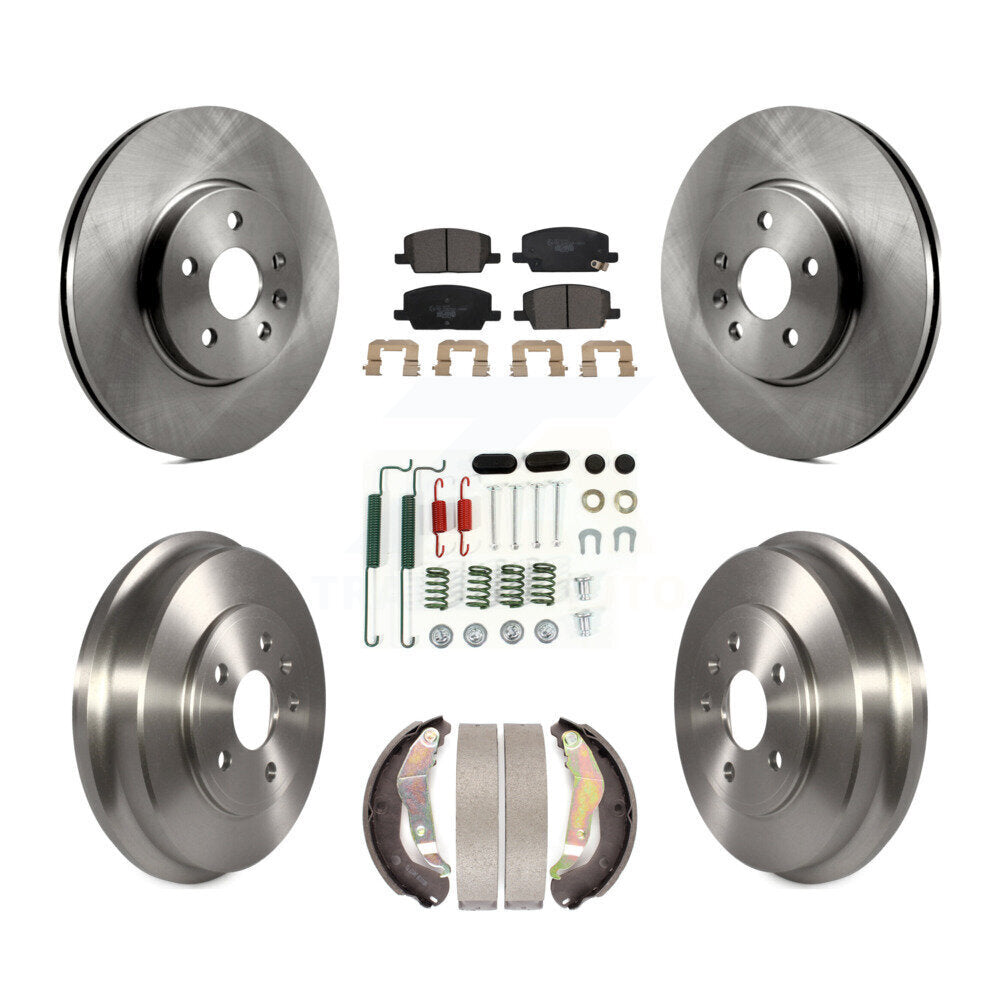 Front Rear Disc Brake Rotors Ceramic Pads And Drum Kit (7Pc) For Chevrolet Trax