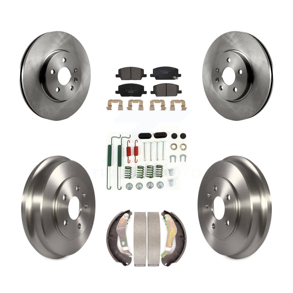 Front Rear Disc Brake Rotors Ceramic Pads And Drum Kit (7Pc) For Chevrolet Trax