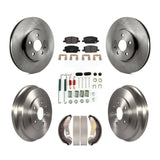 Front Rear Disc Brake Rotors Ceramic Pads And Drum Kit (7Pc) For Chevrolet Trax