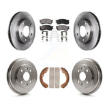 Front Rear Disc Brake Rotors Ceramic Pad And Drum Kit For Mazda Protege Protege5
