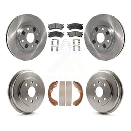 Front Rear Brake Rotor Ceramic Pad And Drum Kit For 1999-2000 Mazda Protege 1.8L