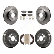 Charger l&#39;image dans la galerie, Front Rear Brake Rotors Ceramic Pad &amp; Drum Kit For Honda Civic With 4 Lug Wheels