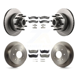 Front Rear Disc Brake Rotors And Ceramic Pads Kit For 1997 Ford F-250 HD RWD