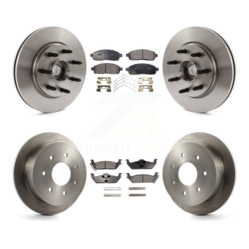 Front Rear Disc Brake Rotors And Ceramic Pads Kit For 2004 Ford F-150 RWD