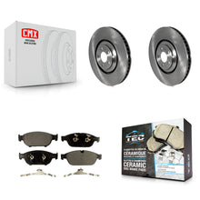 Charger l'image dans la galerie, Front Disc Brake Rotors And Ceramic Pads Kit For Audi A8 Quattro