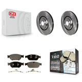 Front Disc Brake Rotors And Ceramic Pads Kit For Audi A8 Quattro
