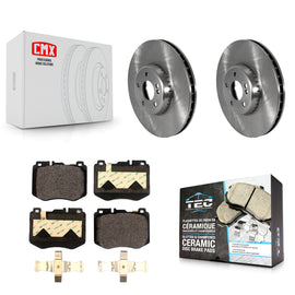 Front Disc Brake Rotors And Ceramic Pads Kit For Mercedes-Benz C300 C400 C350e