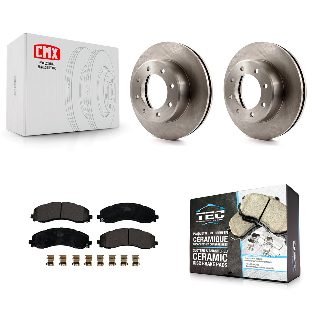 [Front] 2019-2022 Ram 2500 3500 Premium OE Brake Rotors & Ceramic Pads Kit For Max Braking