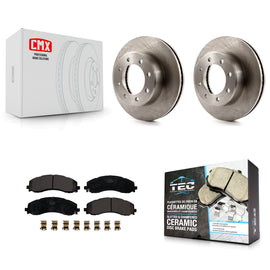 [Front] 2019-2022 Ram 2500 3500 Premium OE Brake Rotors & Ceramic Pads Kit For Max Braking