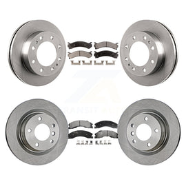 Front Rear Disc Brake Rotors And Ceramic Pads Kit For Chevrolet Express 4500