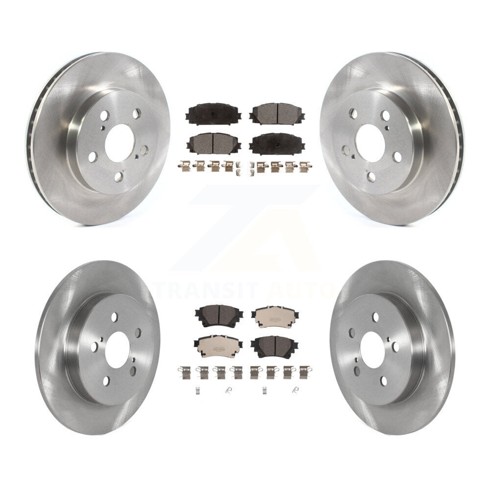 Front Rear Disc Brake Rotors And Ceramic Pads Kit For Toyota Corolla