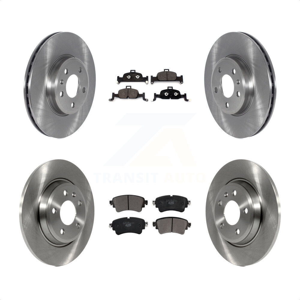 Front Rear Disc Brake Rotors & Ceramic Pad Kit For 2019 Audi A4 With Solid Rotor