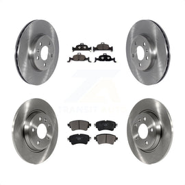 Front Rear Disc Brake Rotors & Ceramic Pad Kit For 2019 Audi A4 With Solid Rotor