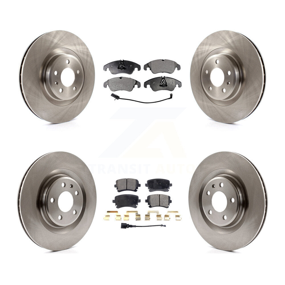 Front Rear Disc Brake Rotors And Ceramic Pads Kit For Audi S4 S5