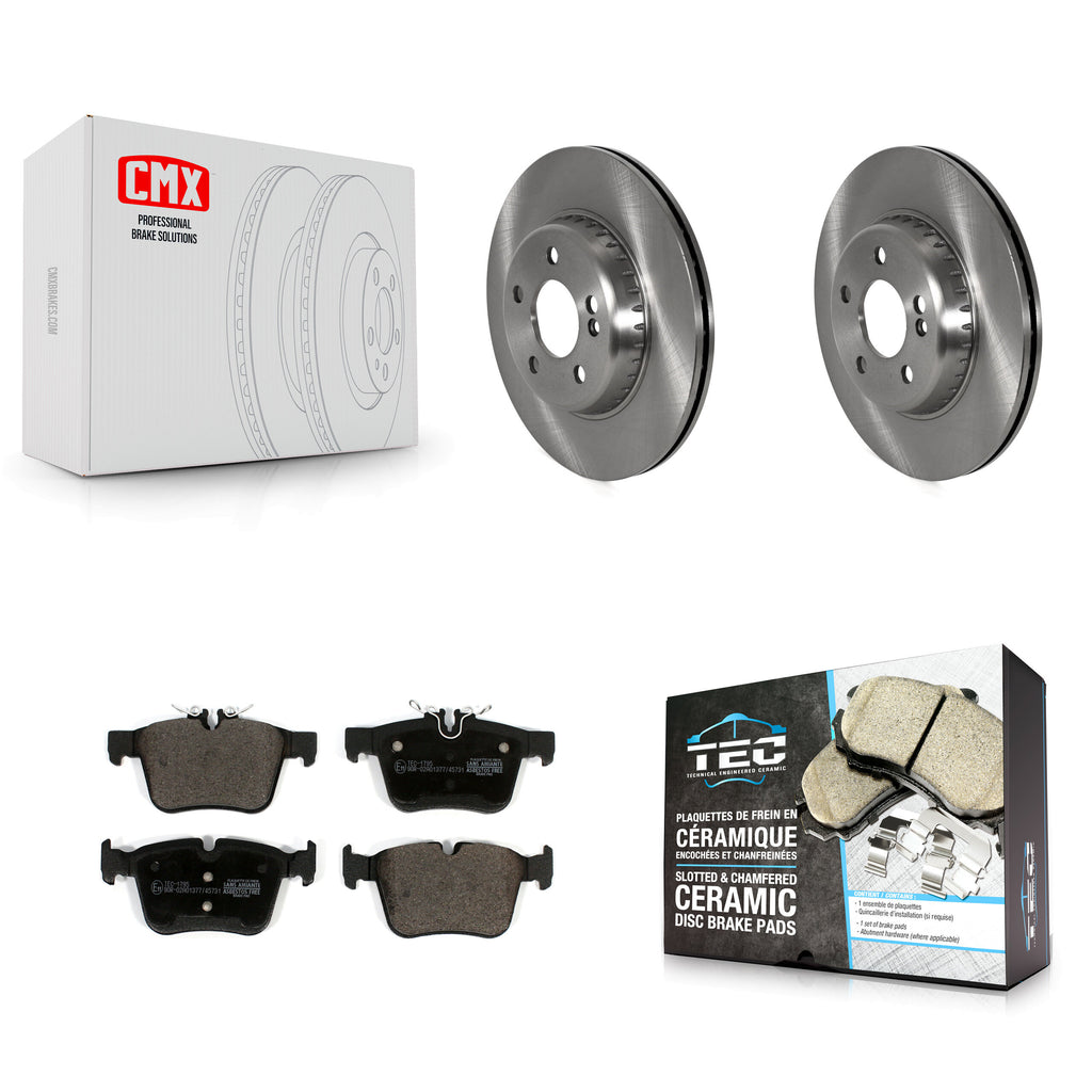 Rear Disc Brake Rotors And Ceramic Pads Kit For Mercedes-Benz C300 C400 C350e