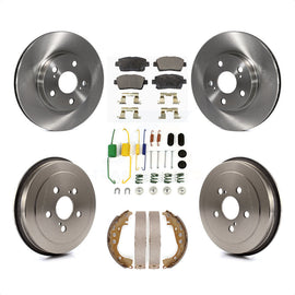 Front Rear Disc Brake Rotor Ceramic Pad And Drum Kit (7Pc) For 2008 Toyota Prius