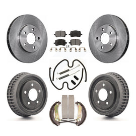 Front Rear Disc Brake Rotors Ceramic Pad And Drum Kit (7Pc) For Chevrolet Malibu