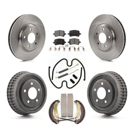 Front Rear Disc Brake Rotors Ceramic Pad And Drum Kit (7Pc) For Chevrolet Malibu