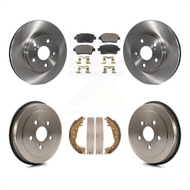 Front Rear Disc Brake Rotors Ceramic Pad And Drum Kit For 2004-2008 Toyota Prius