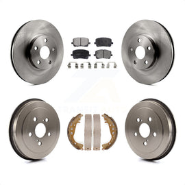 Front Rear Disc Brake Rotors Ceramic Pads And Drum Kit For Toyota Corolla