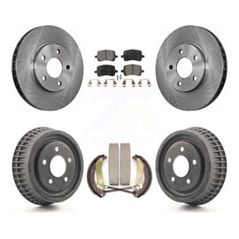 Front Rear Disc Brake Rotors Ceramic Pads And Drum Kit For Chevrolet Malibu