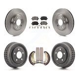 Front Rear Disc Brake Rotors Ceramic Pads And Drum Kit For Chevrolet Malibu