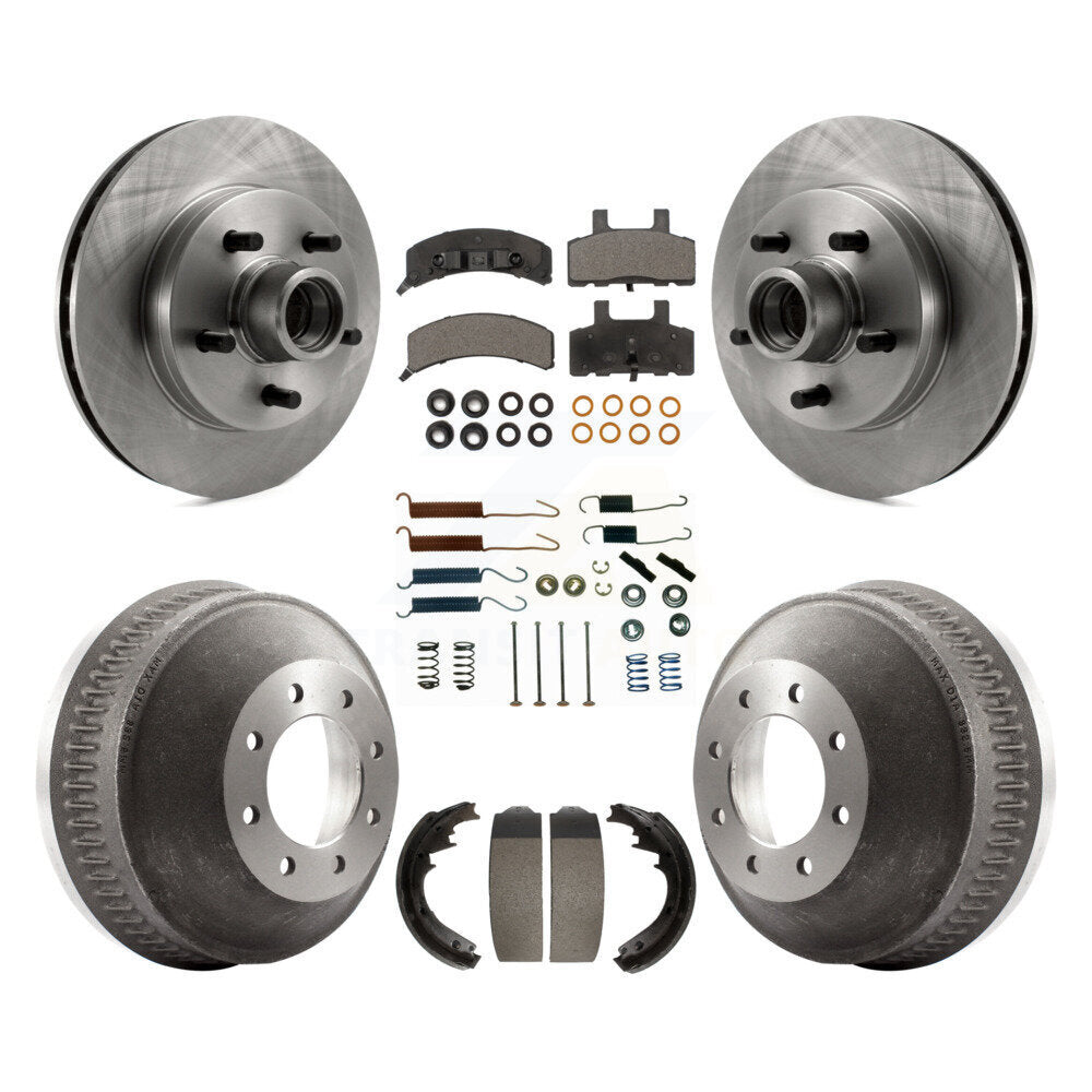 Front Rear Brake Rotor Ceramic Pad & Drum Kit (7Pc) For Chevrolet C1500 Suburban