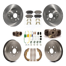 Charger l'image dans la galerie, Front Rear Disc Brake Rotor Ceramic Pad And Drum Kit (9Pc) For 2008 Toyota Prius
