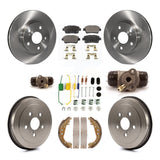 Front Rear Disc Brake Rotor Ceramic Pad And Drum Kit (9Pc) For 2008 Toyota Prius