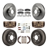 Front Rear Disc Brake Rotors Ceramic Pads And Drum Kit (9Pc) For Mazda B4000