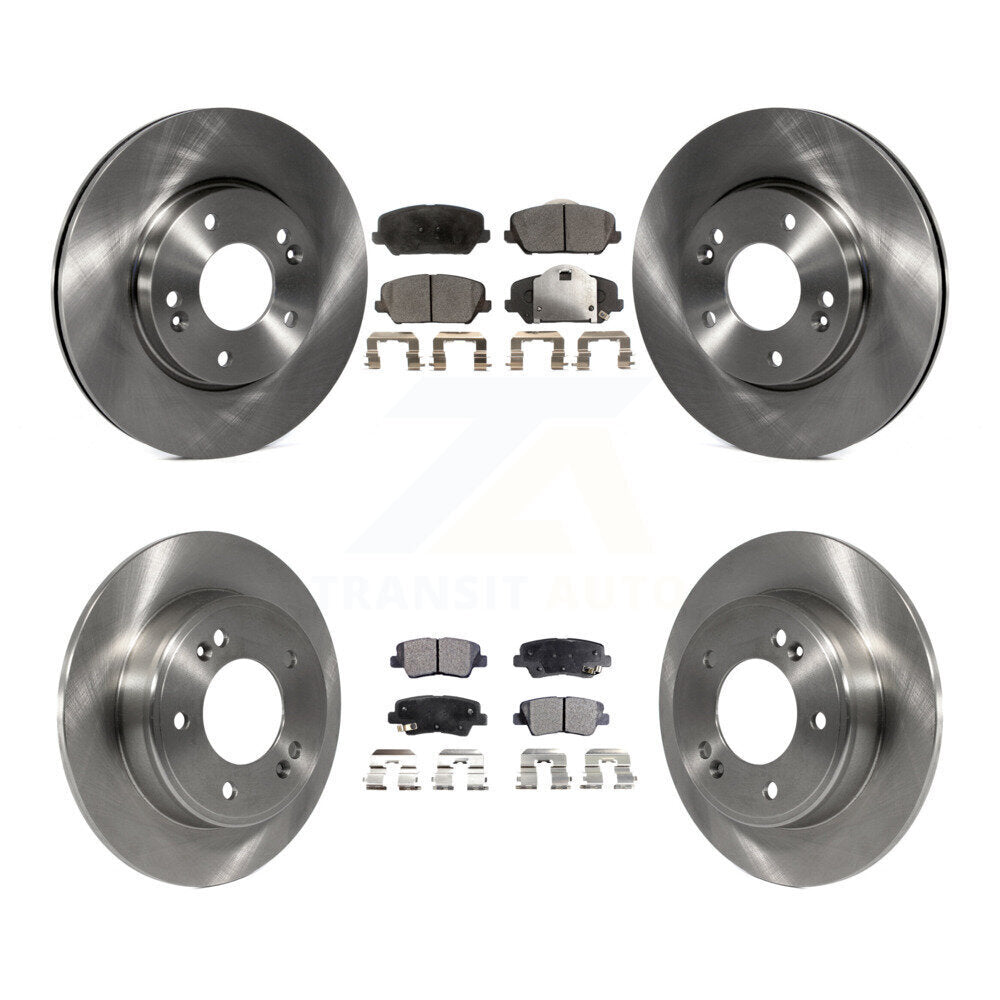 [Front+Rear] 2018 Kia Forte SX Premium OE Brake Rotors & Ceramic Pads Kit For Max Braking