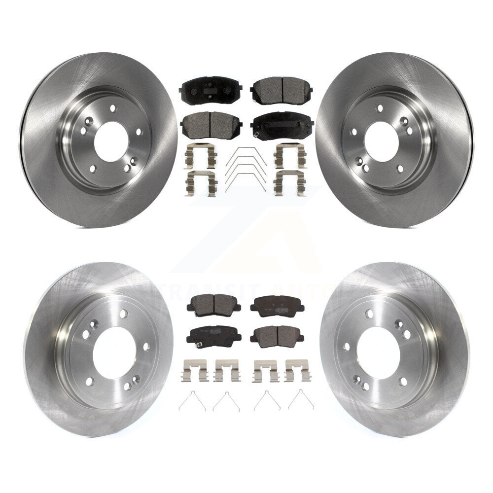 [Front+Rear] 19-21 Hyundai Veloster Turbocharged Premium OE Brake Rotors & Ceramic Pads Kit For Max Braking