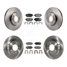 Front Rear Disc Brake Rotors And Ceramic Pads Kit For Hyundai Sonata