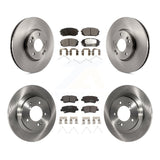 Front Rear Disc Brake Rotors And Ceramic Pads Kit For Hyundai Sonata