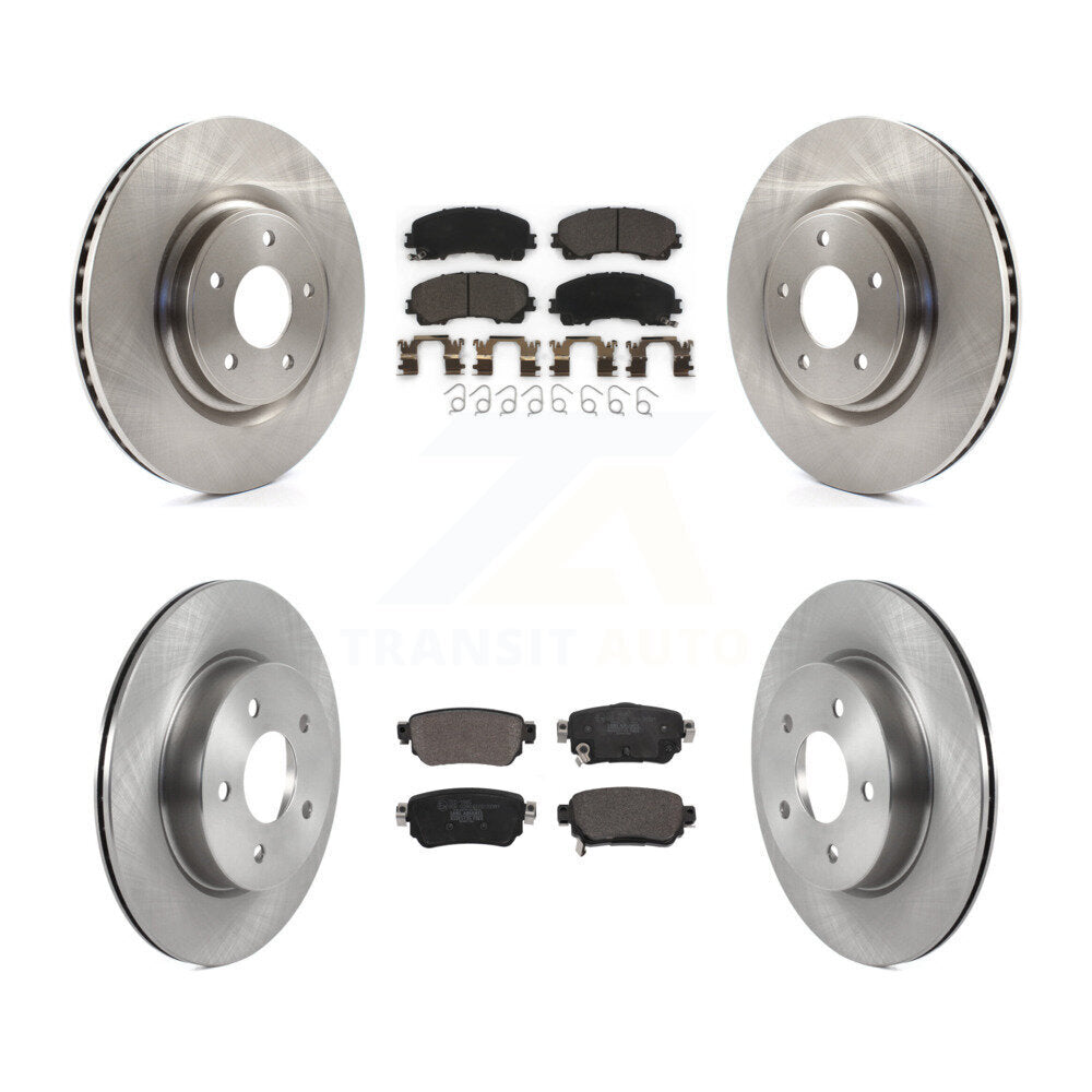 Front Rear Disc Brake Rotors And Ceramic Pads Kit For Nissan Rogue