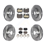 Front Rear Brake Rotor & Ceramic Pad Kit For BMW 330i With Blue Painted Calipers