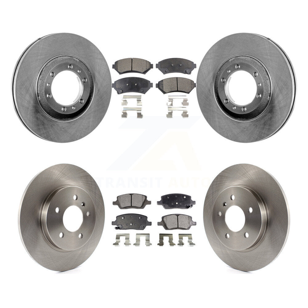 [Front+Rear] 2005 Pontiac Montana SV6 with FWD Premium OE Brake Rotors & Ceramic Pads Kit For Max Braking