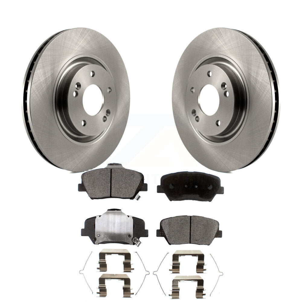 Front Disc Brake Rotors And Ceramic Pads Kit For 2019-2022 Hyundai Nexo