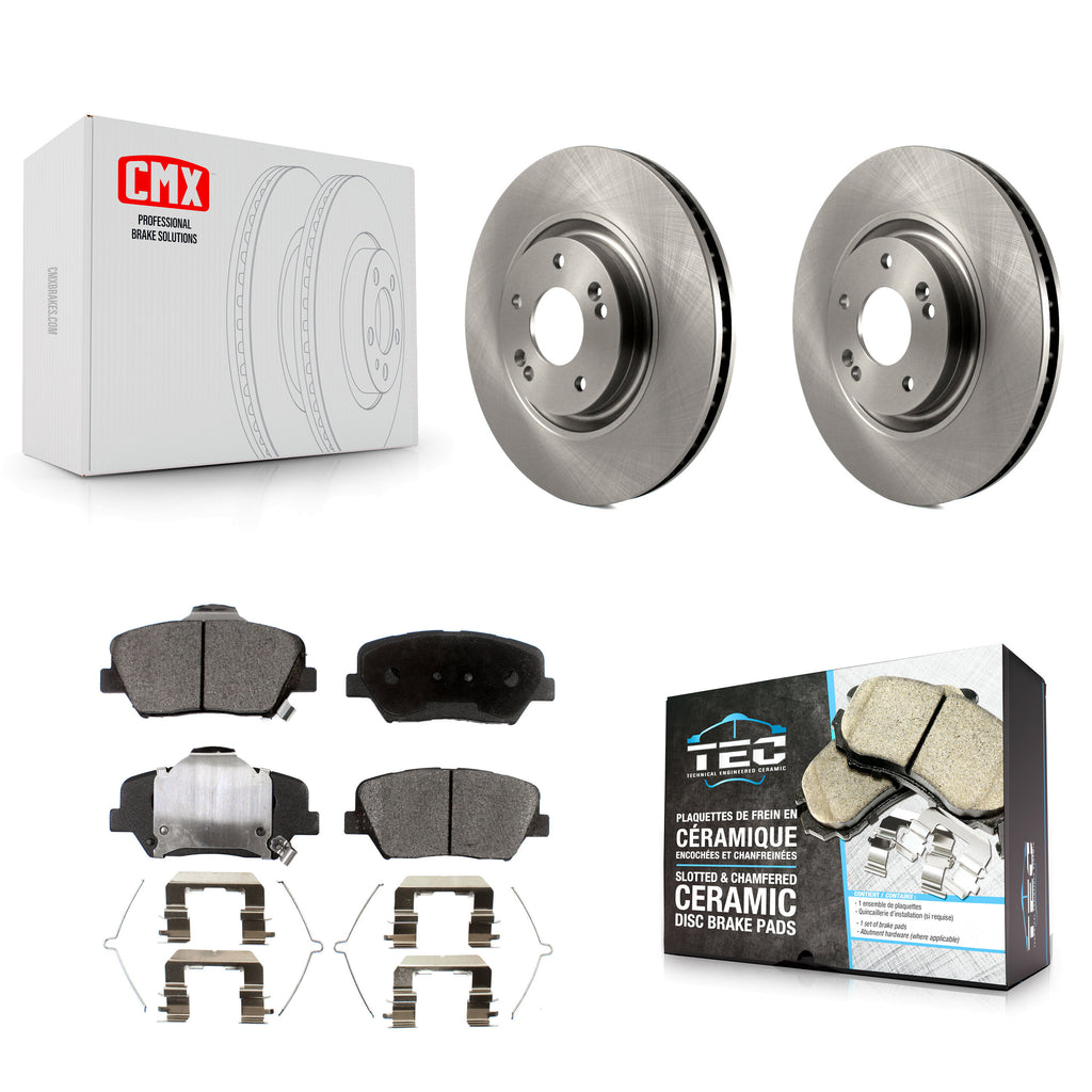 [Front] 2019-2022 Hyundai Nexo Premium OE Brake Rotors & Ceramic Pads Kit For Max Braking