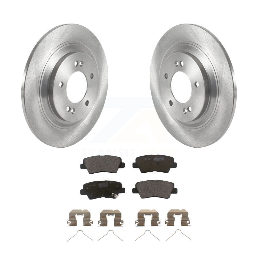 Rear Disc Brake Rotors And Ceramic Pads Kit For 2019 Kia Niro EV