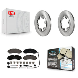 Rear Disc Brake Rotors And Ceramic Pads Kit For Ford Transit-350 HD