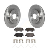 Rear Brake Rotors & Ceramic Pad Kit For Hyundai Kona With Electric Parking