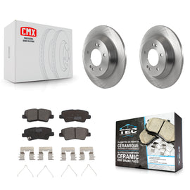 Rear Brake Rotor Ceramic Pad Kit For 22 Hyundai Kona With Electric Parking