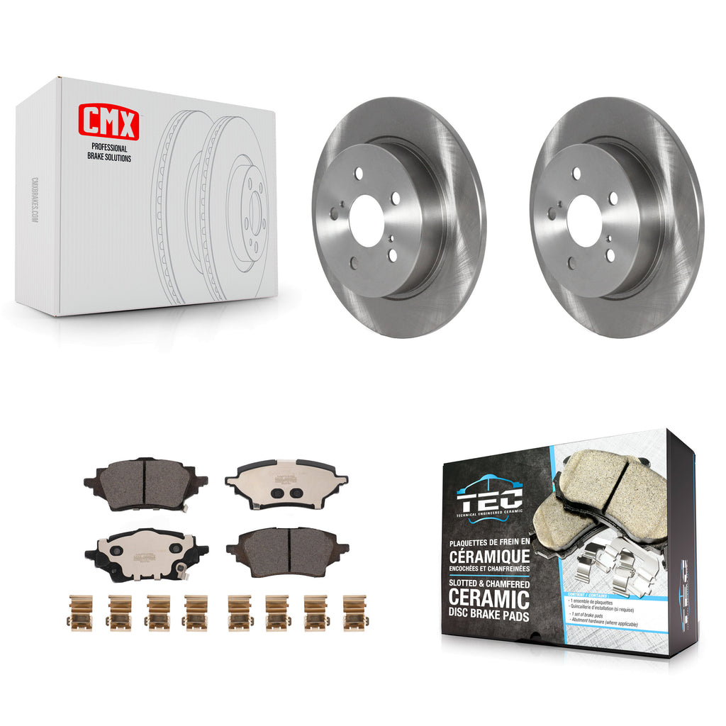Rear Disc Brake Rotors And Ceramic Pads Kit For Toyota C-HR